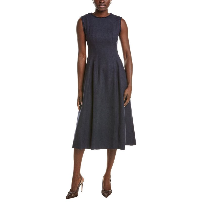 Burryco Womens Blue Midi Dress, Blue